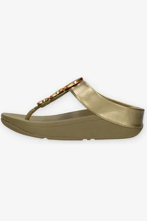 FitFlop HJ1-C23 Halo Infradito verdi con cristalli applicati