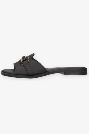 BioNatura PO04-PELLE- Ciabattine nere da donna