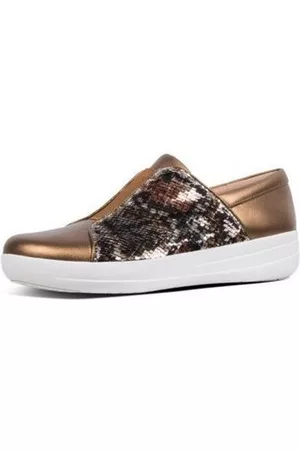 FitFlop Donna Sneakers basse - Sneakers basse NEW ZIP SNEAKER SNAKE PRINT SEQUINS BRONZe