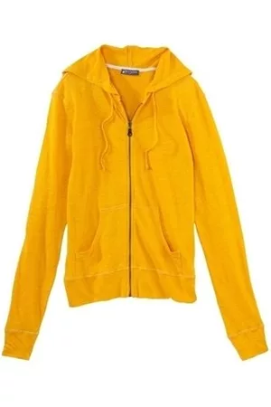 Petit Bateau Donna Giacche - Giacche Veste zippée femme à capuche en lin 32928 73 Jaune