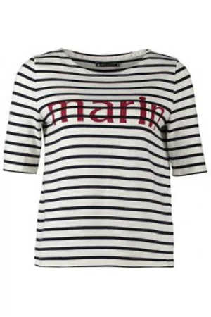 Petit Bateau Donna T-shirt - T-shirt Tee-shirt Marinière 1078949240 Blanc