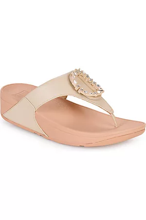 FitFlop Donna Sandali - Infradito LULU CRYSTAL-CIRCLET LEATHER TOE-POST SANDALS