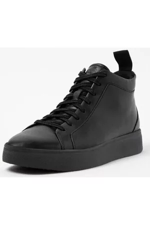 FitFlop Donna Sneakers alte - Sneakers basse RALLY II LEATHER HIGH-TOP SNEAKERS ALL BLACK