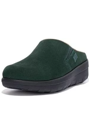 FitFlop Donna Zoccoli - Scarpe LOAFF SUEDE CLOGS RACING GREEN