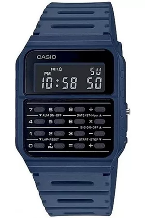 Casio Orologi - Orologio Misto Analogico-Digitale Orologio Calculator Unisex Gomma Blu