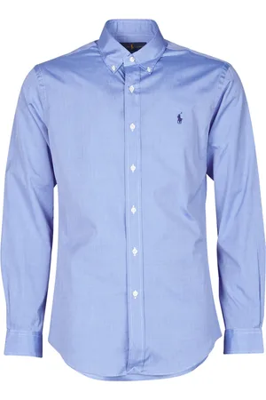 Ralph Lauren Camicia a maniche lunghe CHEMISE AJUSTEE EN POPLINE DE COTON COL BOUTONNE LOGO PONY PLAY