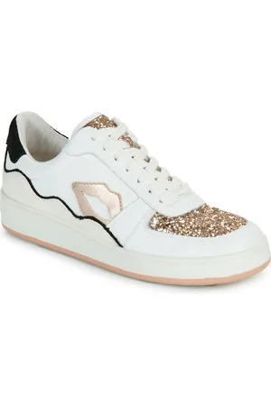 Bons Baisers De Paname Sneakers basse LOULOU BLANC ROSE GOLD GLITTER