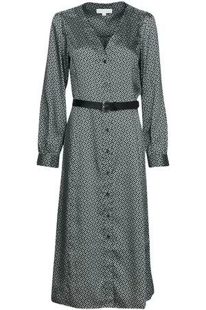 Michael Kors Abito Lunghi MK LOGO TIE MIDI DRS