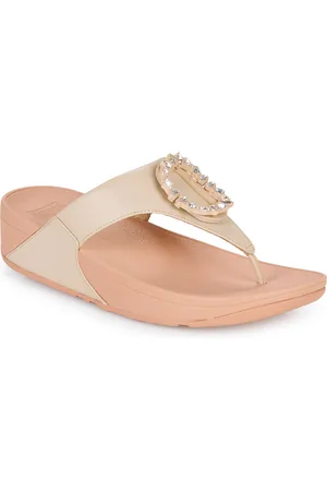 FitFlop Sandali LULU CRYSTAL-CIRCLET LEATHER TOE-POST SANDALS