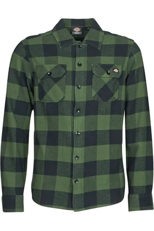 Dickies Camicia a maniche lunghe NEW SACRAMENTO SHIRT PINE GREEN