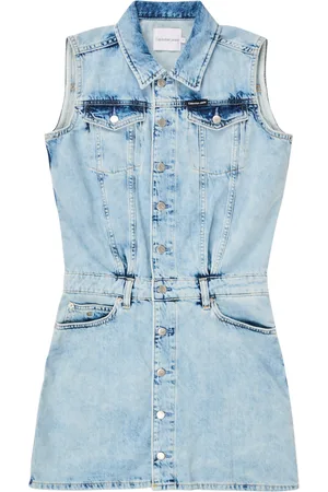 Calvin Klein Abito corto SLEEVELESS BLUE DENIM DRESS