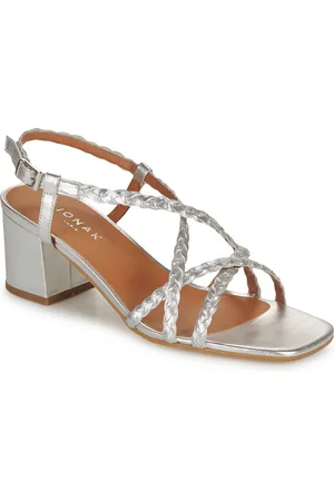 Jonak Sandali 88-TBC-CUIR-METALLISE-ARGENT