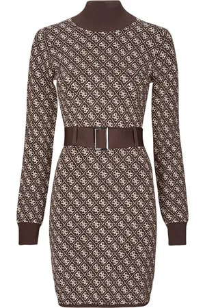 Guess Abito corto LISE 4G LS BELTED DRESS SWTR