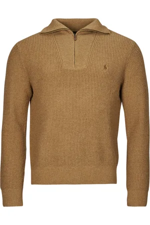 Ralph Lauren Maglione PULL 1/2 ZIP EN LAINE MELANGE