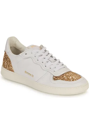 Myma Sneakers basse 7616MY00-CUIR-BLANC-GLIT-PLATINE