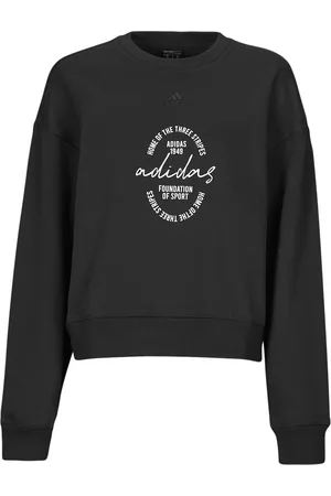 adidas Felpa Signature Graphic Print Fleece Loose Sweatshirt