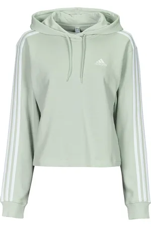 adidas Felpa Essentials 3-Stripes French Terry Crop Hoodie