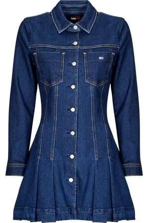 Tommy Hilfiger Abito Lunghi DENIM PLEATED TRUCKER DRESS