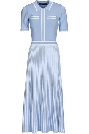 Karl Lagerfeld Abito Lunghi PLEATED KNIT DRESS