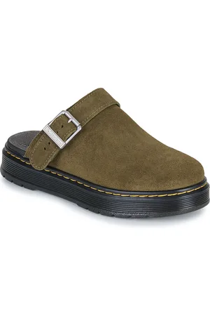 Dr. Martens Scarpe Brookline Mule DMs Olive Bronx Suede