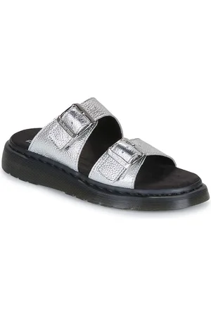 Dr. Martens Scarpe Josef Slide Silver Metallic Tumble
