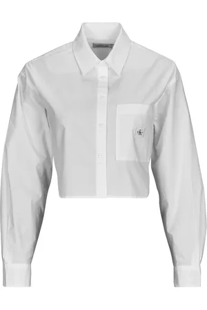 Calvin Klein Camicia WOVEN LABEL CROPPED SHIRT
