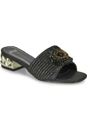 Exe Scarpe KATY-424-RAFFIA-BLACK