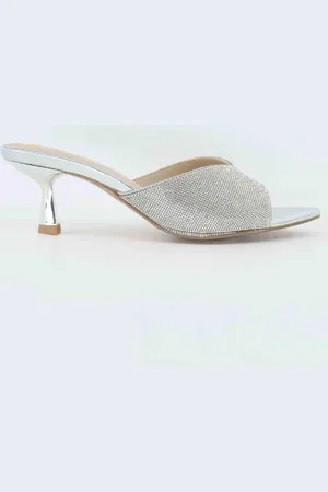 Exe Sandali donna in strass con tacco gioiello
