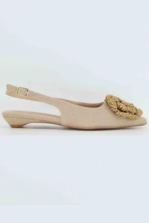 Exe Slingback donna in tessuto con fiore