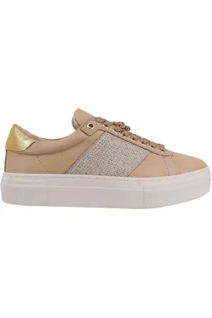 SPATARELLA Sneakers donna in pelle cipra con charms