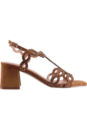 Bibi Lou Sandali slingback donna Kai in camoscio cuoio con strass