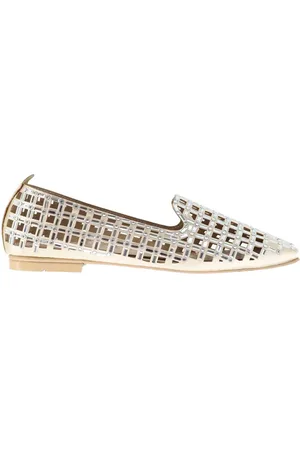 Exe Mocassini donna in tessuto con strass