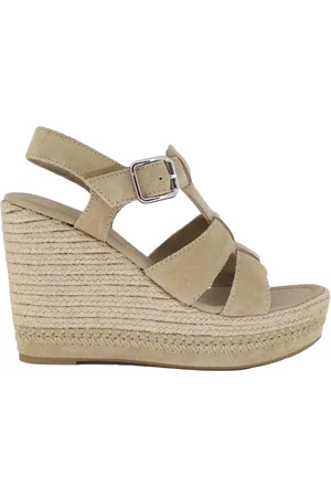 Unisa Sandali espadrillas donna in camoscio con zeppa alta