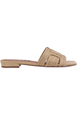 Bibi Lou Sandali flat donna Holly in pelle e rafia