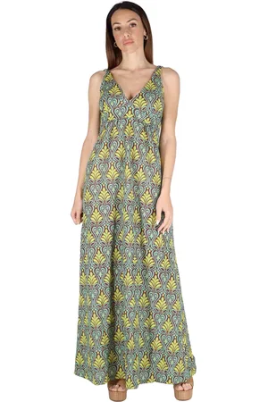 JUSTMINE Abiti donna in lurex verde a fantasia