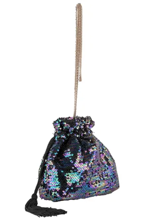 ANNA CECERE Borse donna in strass con catena oro
