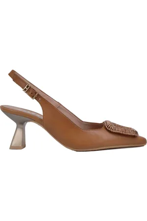 Hispanitas Slingback donna in pelle cuoio con accessorio