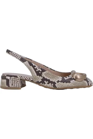 Hispanitas Slingback donna in pelle stampata con tacco basso