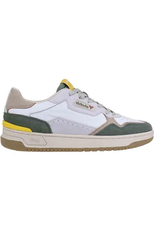 victoria Sneakers donna in pelle bianca e camoscio verde