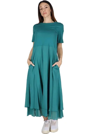 TREBARRABI Abiti donna in cotone verde
