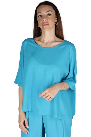 Maliparmi T-shirt donna Fluid Crepe in misto seta