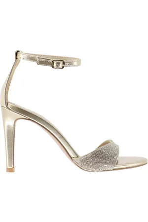 Exe Sandali donna in strass oro tacco alto
