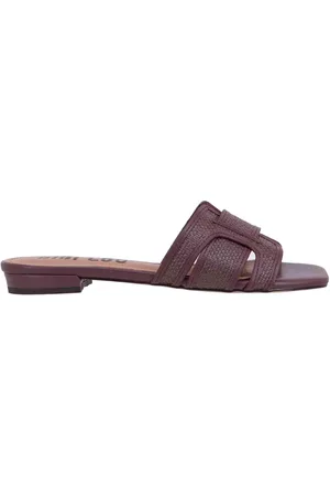 Bibi Lou Sandali flat donna Holly in pelle e rafia