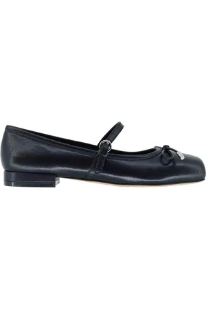 Bruno Premi Ballerine donna in pelle nera con fiocchetto