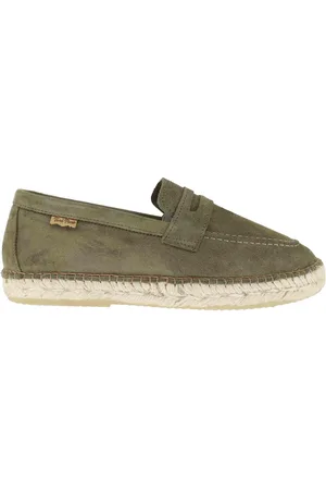 Toni Pons Mocassini espadrillas uomo in camoscio verde