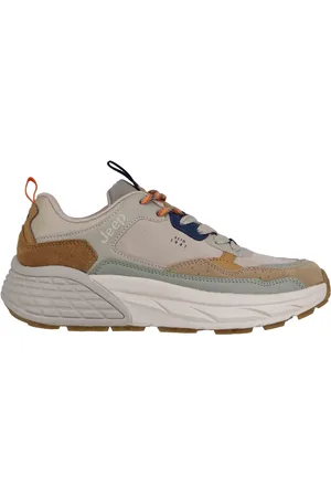 Jeep Sneakers uomo Groove in pelle e tessuto sabbia