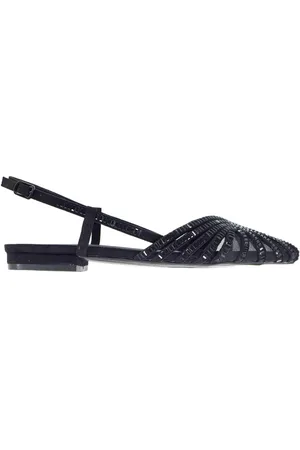 Exe Slingback donna in tessuto con strass e tacco basso