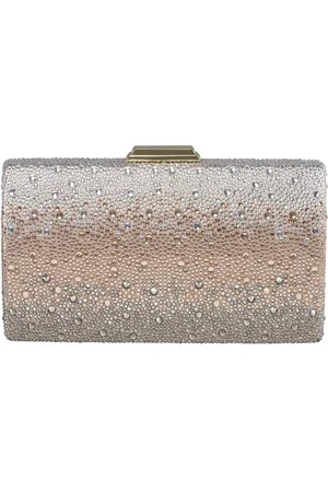 ANNA CECERE Borse donna in strass champagne con catena oro