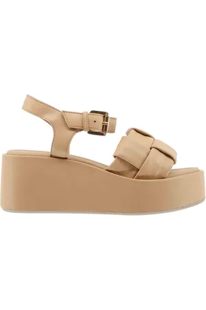 Elvio zanon Sandali donna in pelle con zeppa