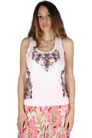 Maliparmi Top donna Precious Embroidery in cotone